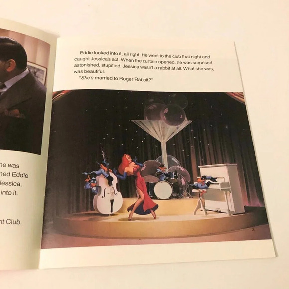 Vtg 1990 Who Framed Roger Rabbit  as Told by Roger Disney Book - Picture 8 of 15